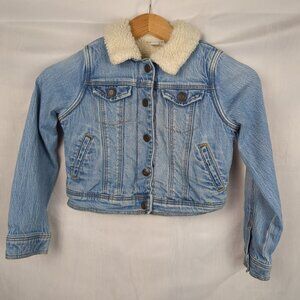 Cat & Jack Cropped Jean Jacket with Faux Fur Lining